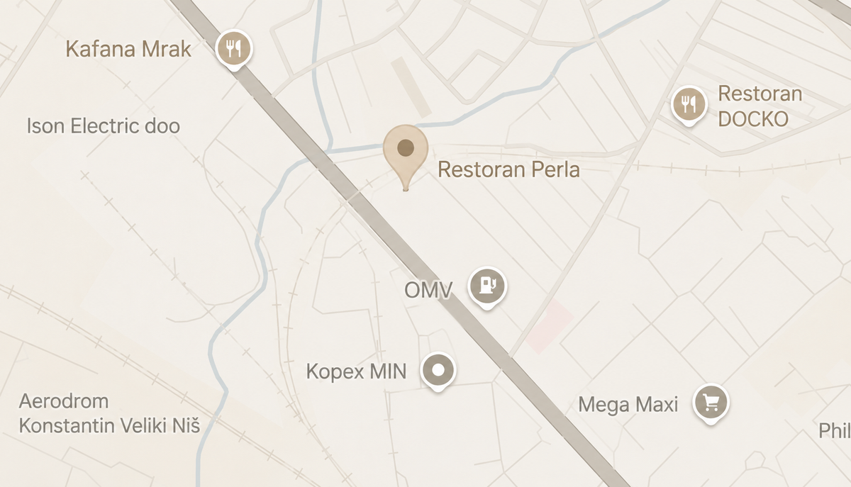 Mapa lokacije Restoran Perla, Niš